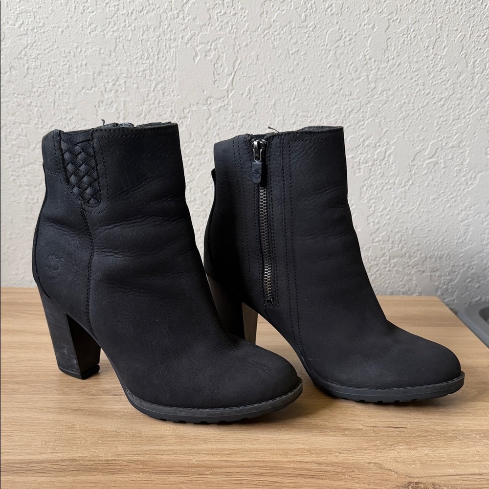 Women's Timberland Black Ankle Booties with Side Zip